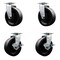 Service Caster Tool Box Caster Wheel Set 6'' Glass Filled Nylon Swivel Casters, 4PK TOOL-SCC-20S620-GFNB-2-TLB-2 - alternate 1
